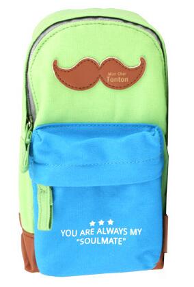 Novelty Backpack Pencil Bag , Backpack Pencil Case for School Students: Green