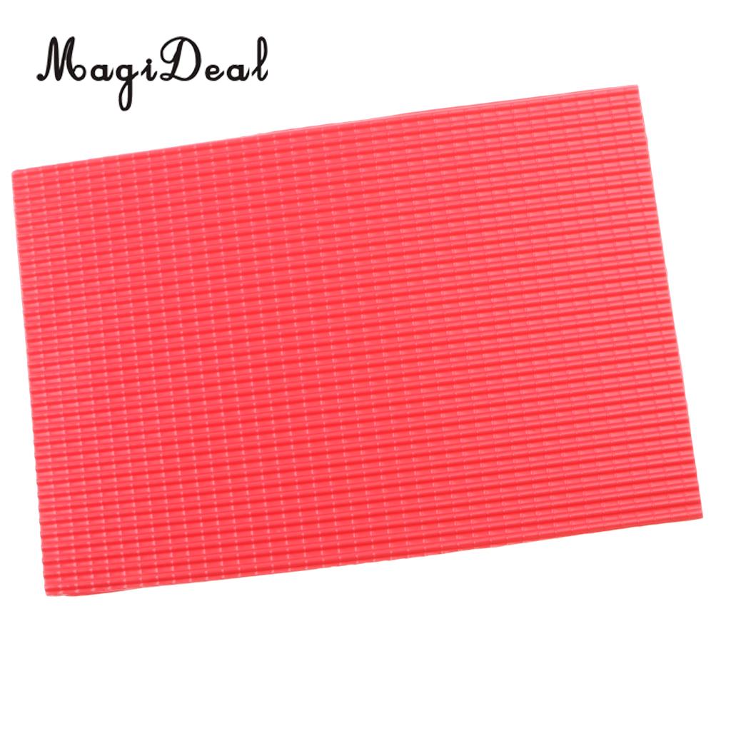 10Pcs 1/25 Scale Roof Tile Sheets Model Building Material PVC for Railway Layout Architecture