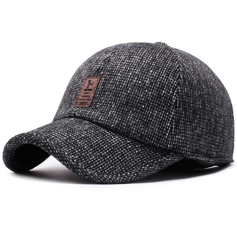 Winter Baseball Cap Voor Mannen Vrouwen Met Oorkleppen Warme Muts Dikker Snapback Cap Mannen Vader Hoeden Gehoorbescherming Pet: gray