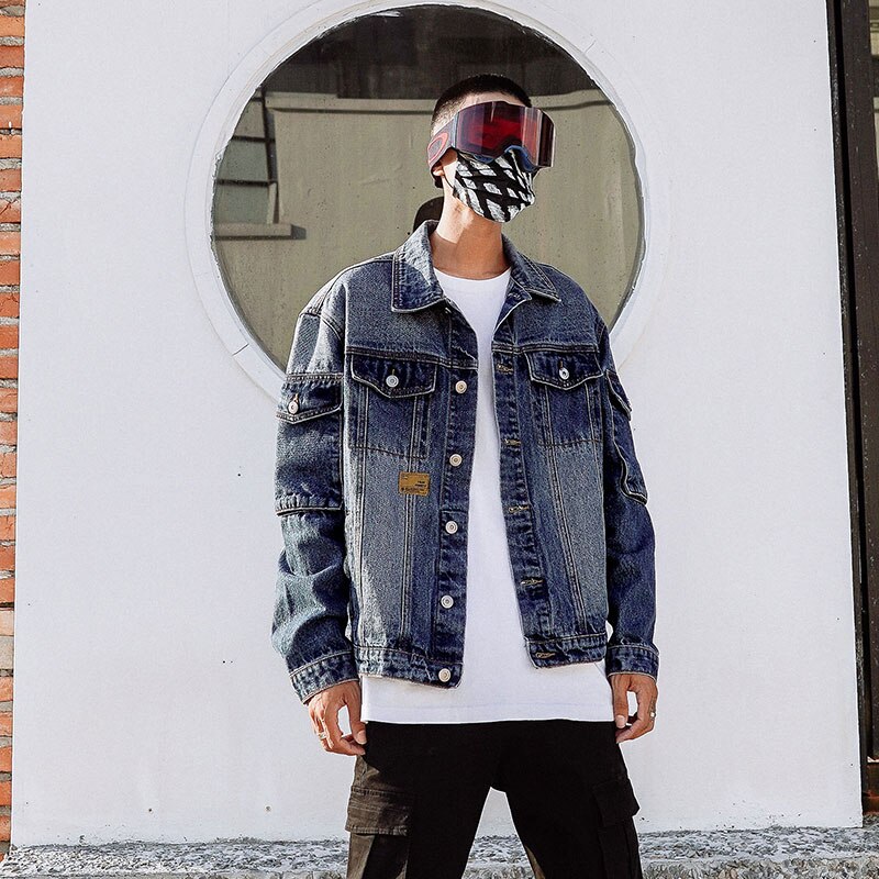 spring and autumn men's denim jacket jacket men's cotton jacket jacket jacket men's denim size 5XL