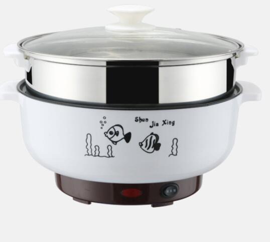 220v multifunktionel elektrisk komfur opvarmning pande elektrisk kogepande maskine hotpot nudler ris æg suppe damper kogepande: Default Title