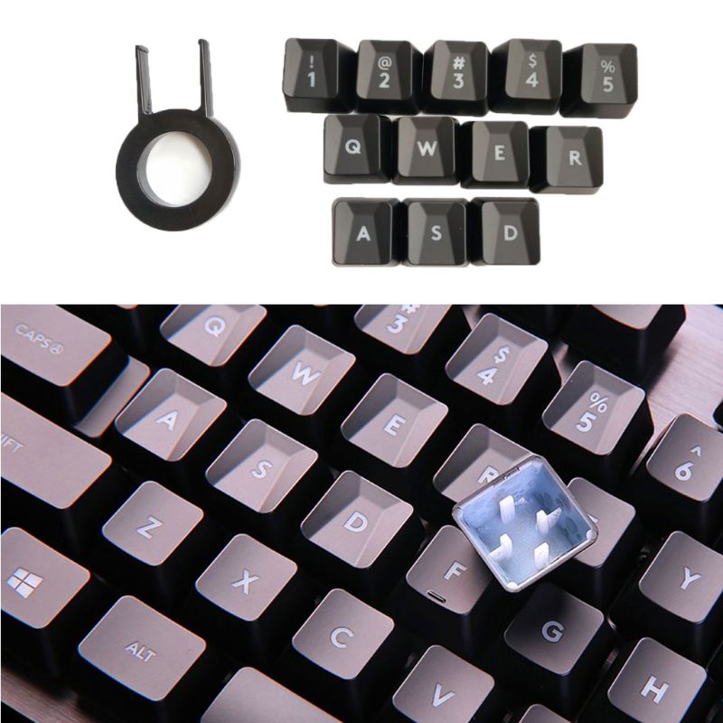 12Pcs Bump Keyboard Keycaps for logitech G413 G910 G810 G310 G613 K840 Romer-G Switch Mechanical Keyboard Backlit Keycap