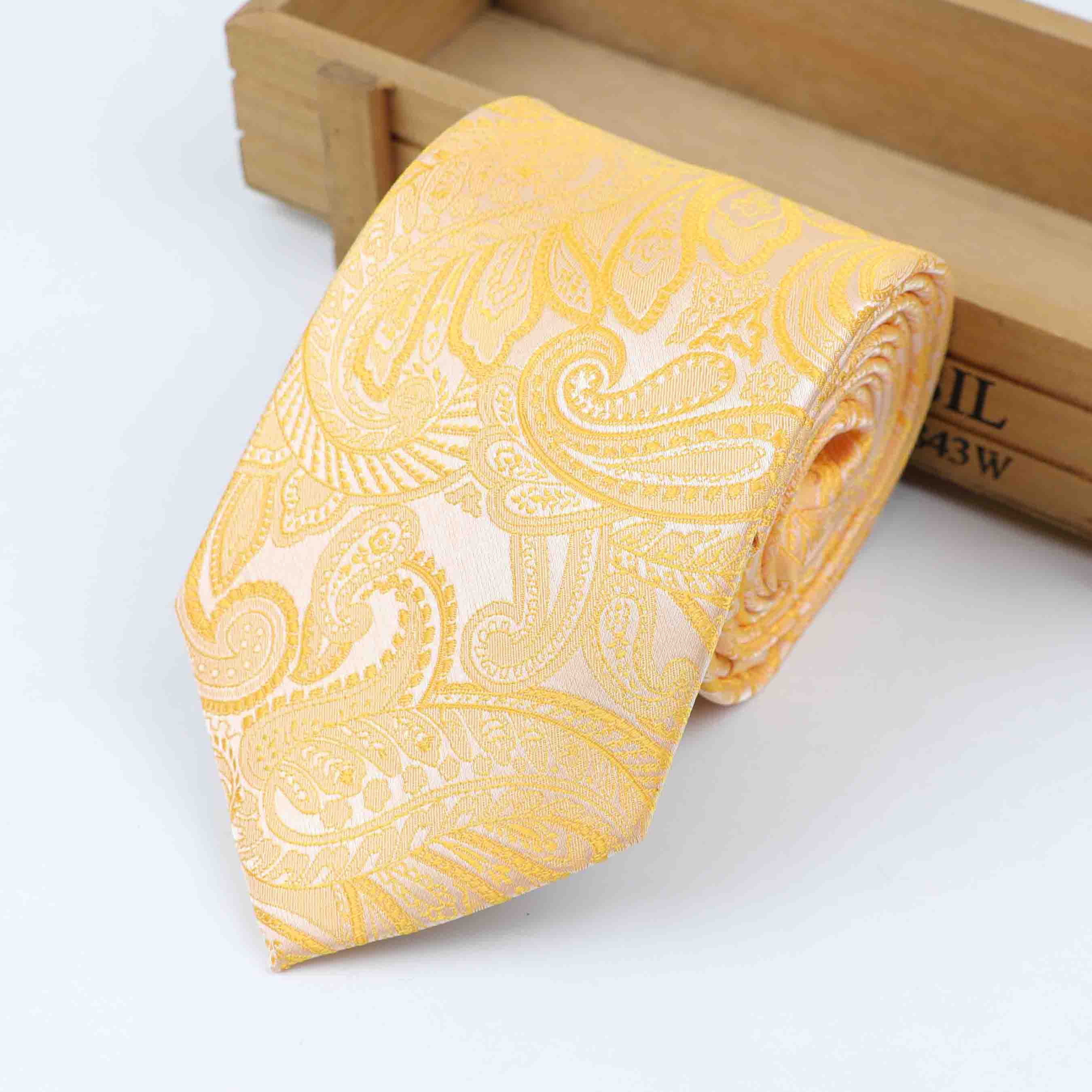 Formele Standaard Size Paisley Stropdas Bruidegom Gentleman Banden Mannen 3.15inch Party Polyester Gravata Slanke Pijl 8cm Zijde tie: 1