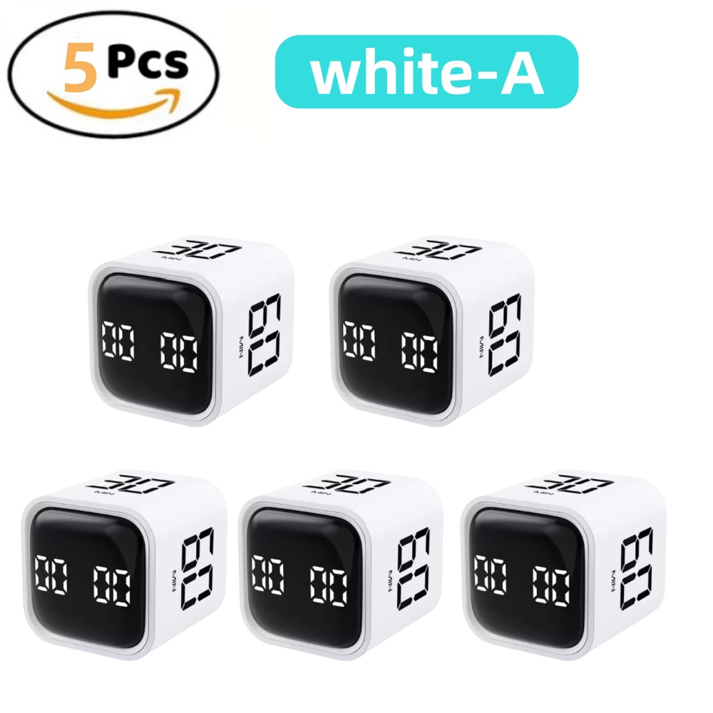 Pomodoro Timer Silent Flip Timer - Digital Visual Study Timer Clock,for Study&kitchen&Shower Cute Time Manager,5/10/25/50min: Beige