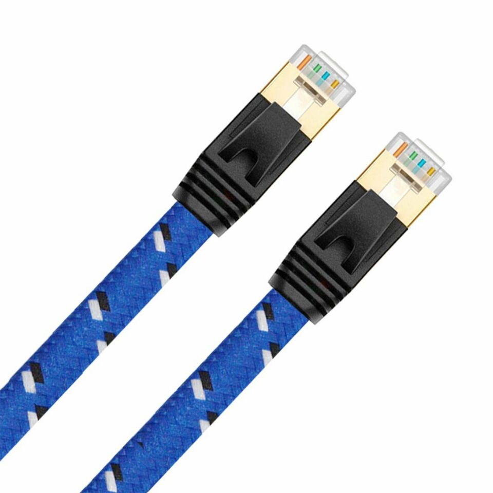 LNYUELEC Cat 7 RJ45 Shielded Pure copper LAN Network Ethernet Cable Internet Cord 3FT 6FT 10FT 1M 2M 3M 5m 10m 15m 20m