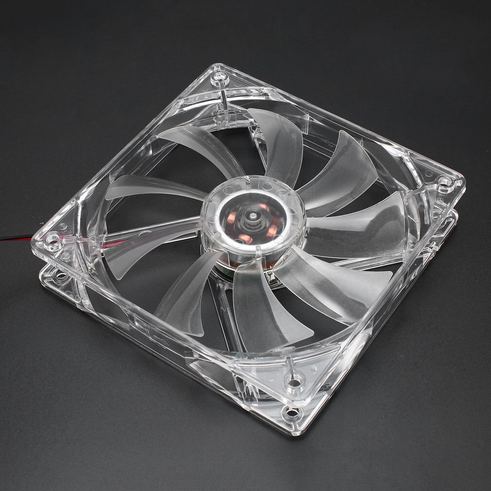 Five Colors Light PC Computer Fan Quad 4 LED Light 120mm PC Computer Case Cooling Fan Mod Quiet Molex Connector CPU Cooler Fan