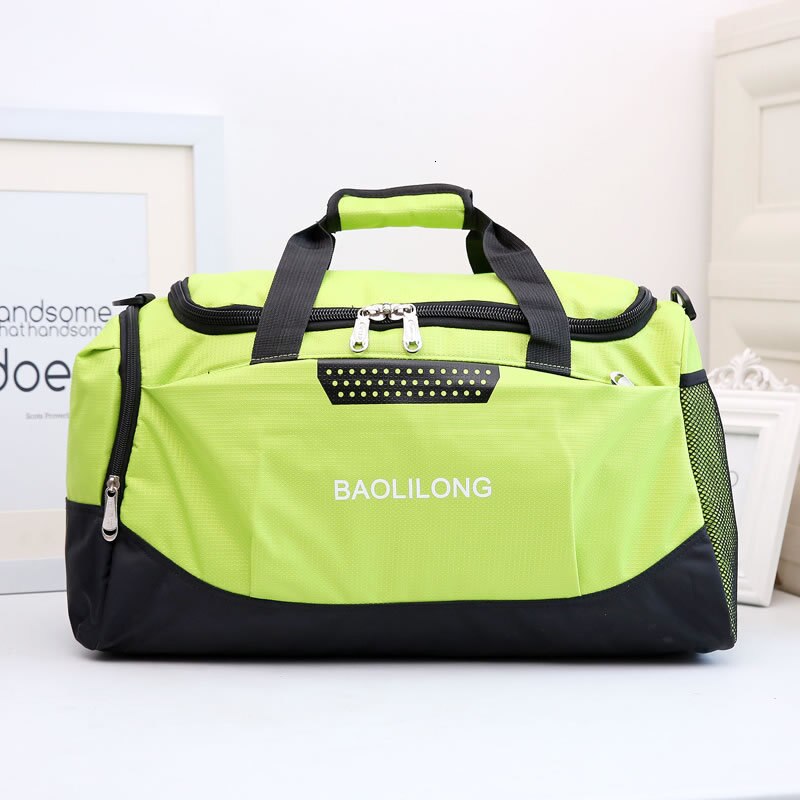 Professionelle Große Kapazität Sport Tasche Wasserdicht Casual Lagerung Gym Taschen Polyester Männer/Frauen Packable Duffle Reisetasche Mochila: Green