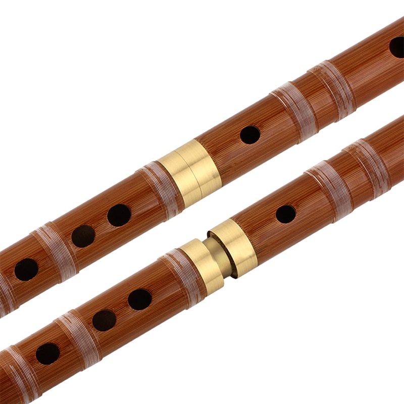 Pluggable Bamboo Flute Dizi Kit Traditional Handmade Chinese Musical Instrument in C Key