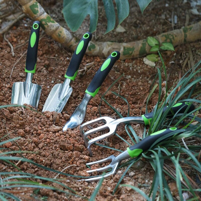 Garden Tools Set,6 Pieces Outdoor Gardening Hand Tool Kit,Gardening Tools Set For Women And Men,Including Shovel, Rake