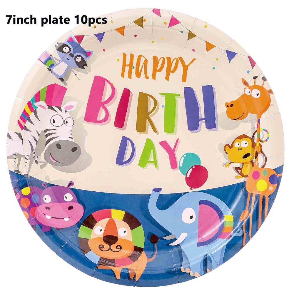 Cute Pasture Cow Theme Party Paper Plate Cup Flag Napkin Balloon Thankgiving Birthday Wedding Party Decor Supplies: Cartoon plate 6pcs