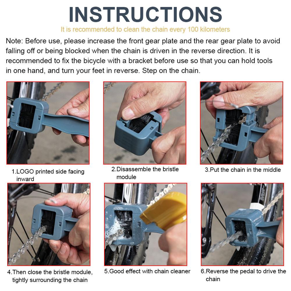 Plastic Cycling Motorcycle Bicycle Chain Clean Brush Gear Grunge Brush Cleaner Outdoor Cleaner Scrubber bisiklet Tools