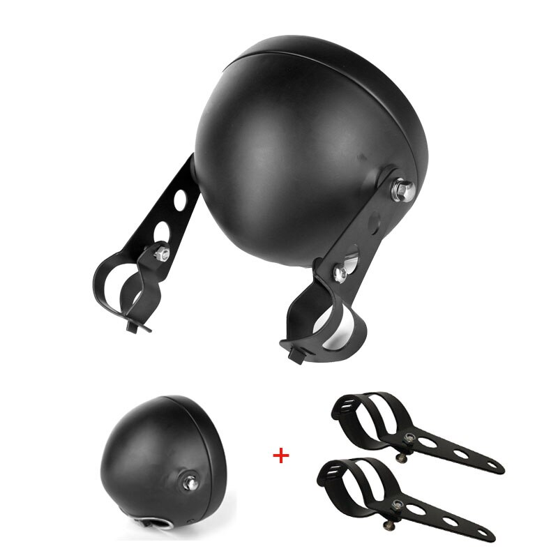 5 3/4" Black chrome Round Motorcycle 5.75 Inch LED Headlight Mounting Housing Bucket For Chopper Headlight Housing for car/motor: black housing