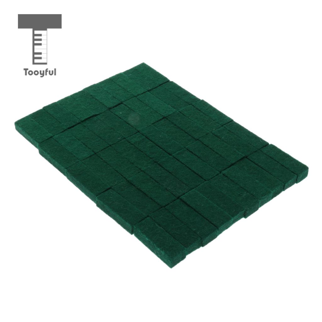 Tooyful 50 Pieces Upright Piano Damper Felt Set Squares Piano Treble Damper Felt