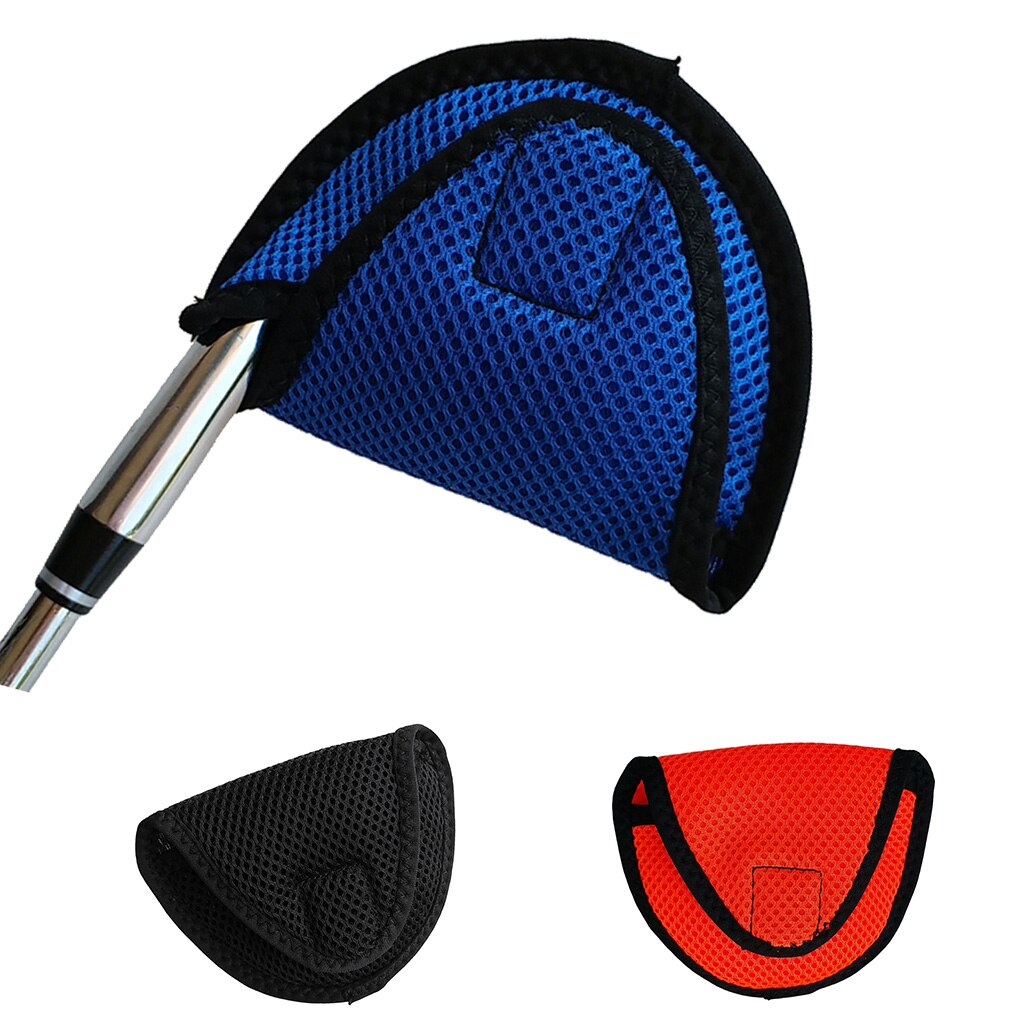 Golf Club Mallet Putter Headcover Head Cover with Loop Tape Fastener
