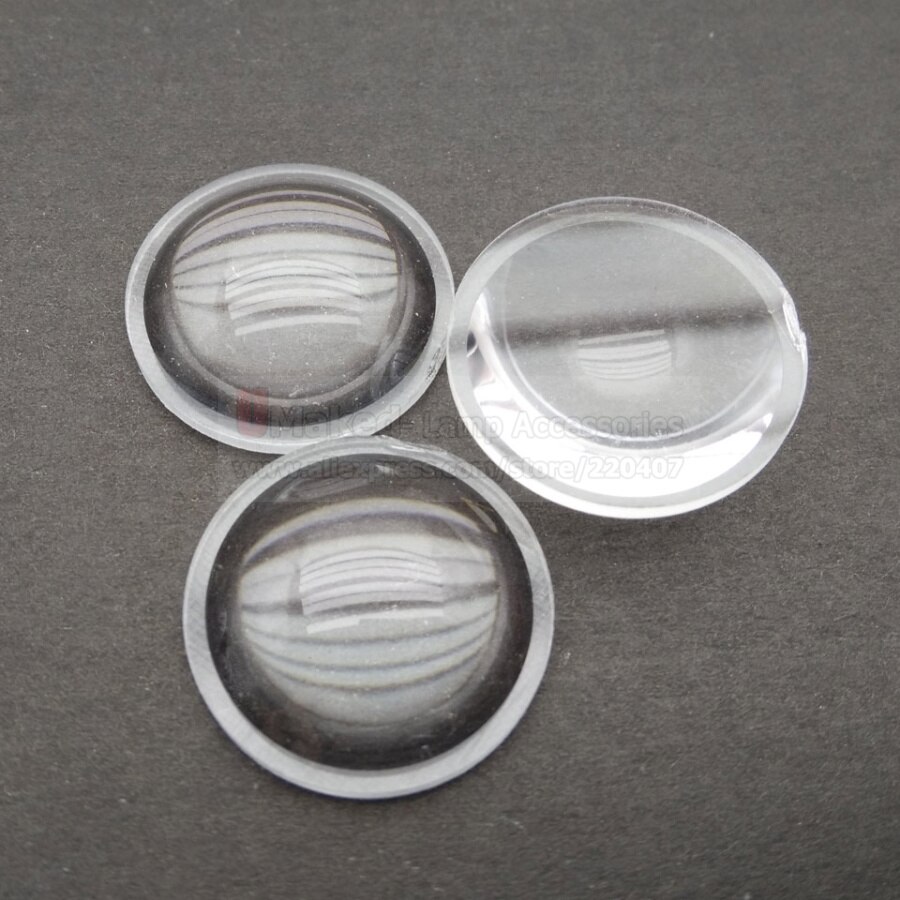 23mm led-linse halvcirkel plano-konvekse led-linser optisk linsekvalitet pmma glat ansigt til linsereflektor