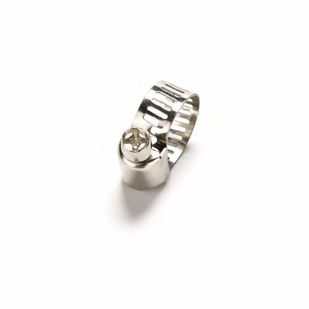 10Pc Stainless Steel Drive Hose Clamp Tri Clamp Adjustable Fuel Line Pipe Worm Gear Clip Clamp Tube Fasterner Spring Clip 8-12mm