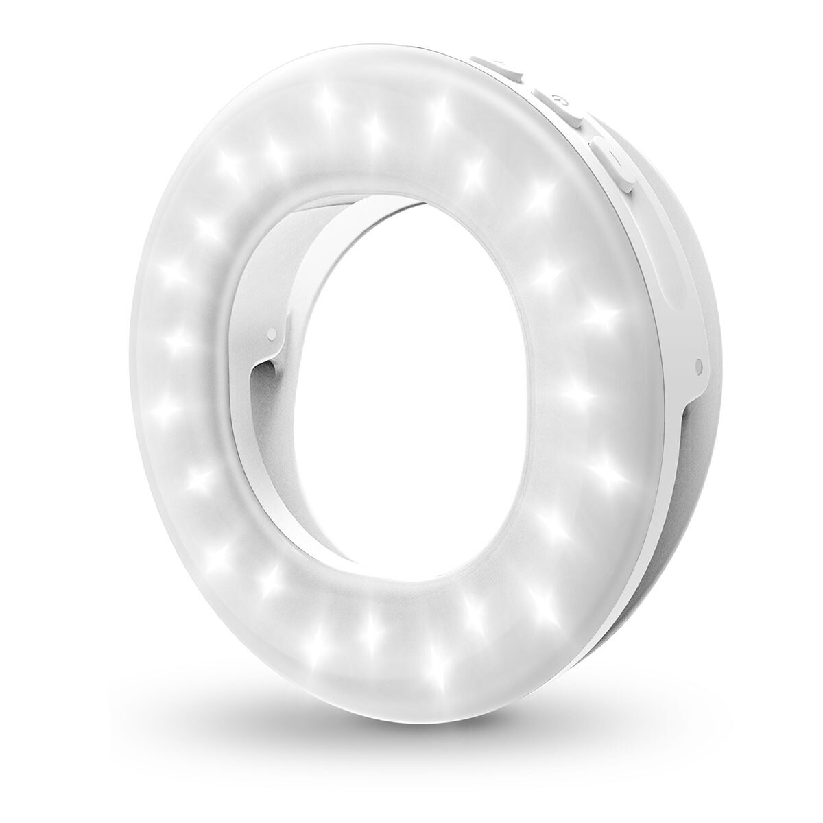 Usb Charge 48 Led Selfie Ring Licht Mini Cirkel Mobiele Telefoon Lens Make Vullen Licht Laptop Camera Voor Smart Phone fotografie: WHITE