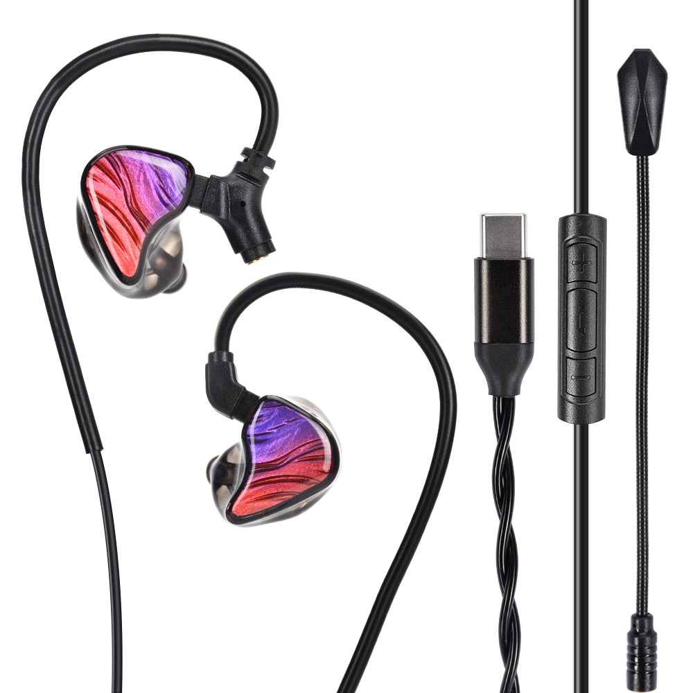 Kinera Celest IgniteX Beast In-Ear Earphones 1DD+1BA With Detachable Boom Microphone Cable Headset Hybrid Dual Driver IEMs: Yellow