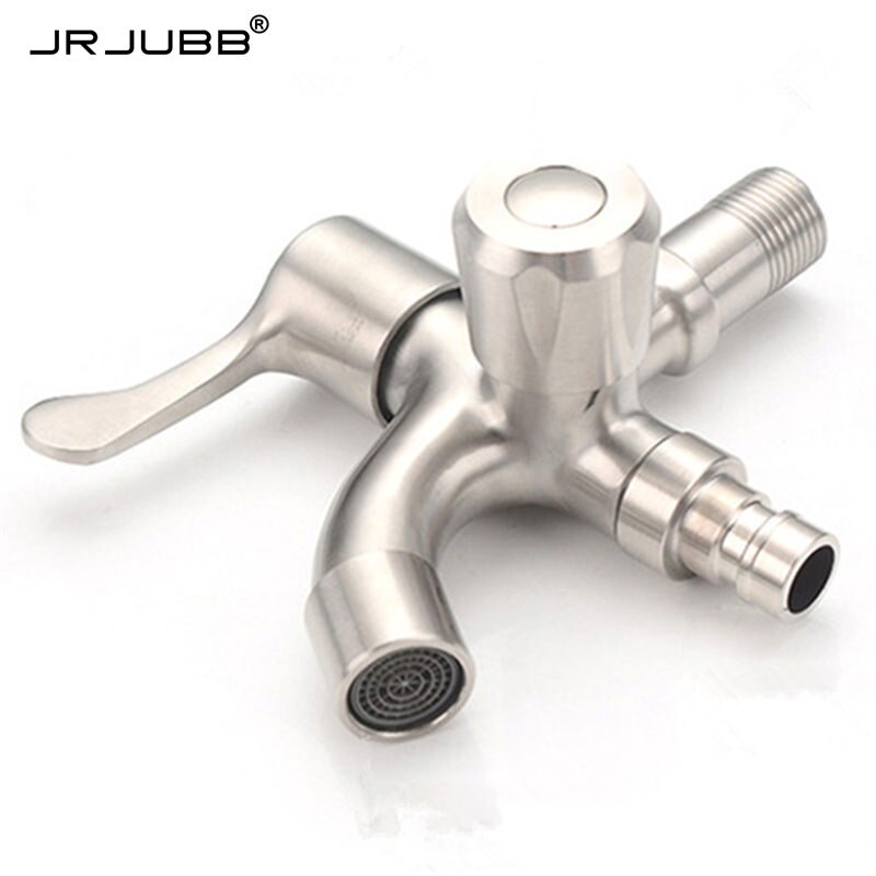 304 stainless steel double spouts Washing Machine Faucet Laundry Mop Pool Tap Dual Handles washing machine taps