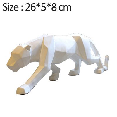 Stongwell nordisk origami hest abstrakt skulptur moderne enkelhed harpiks geometrisk dyrehåndværk boligdekoration ornamenter: Leopard-s