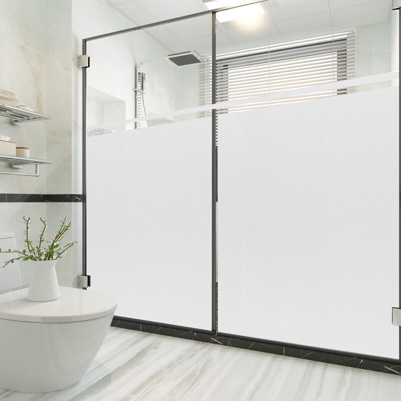 Electrostatic Frosted Glass Film Sticker Bathroom Toilet Window Sticker Translucent Opaque Anti-lighting Household: 50CM / 200CM
