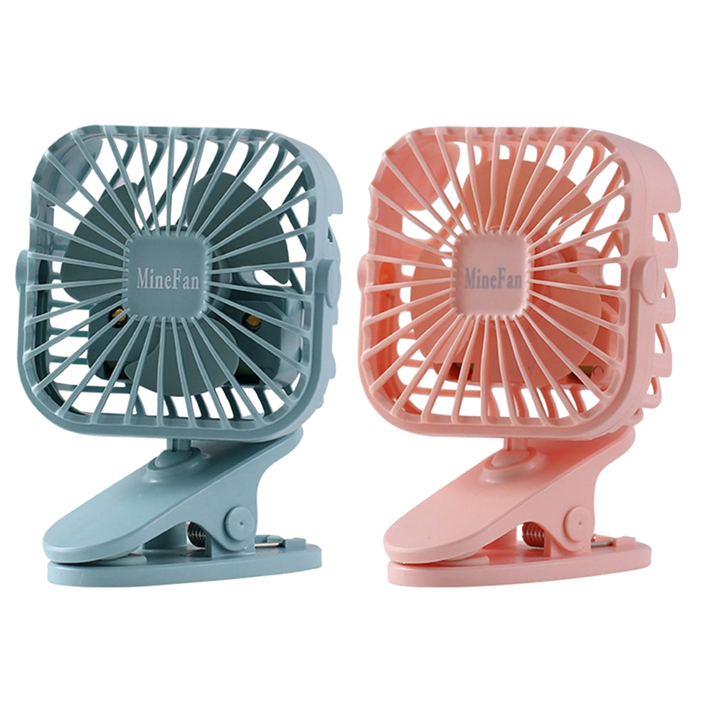 Mini Mute Clip Fan Oplaadbare Draagbare Kleine Bureau Air Cooling Fan Met Licht Thuis Bureau Airconditioning