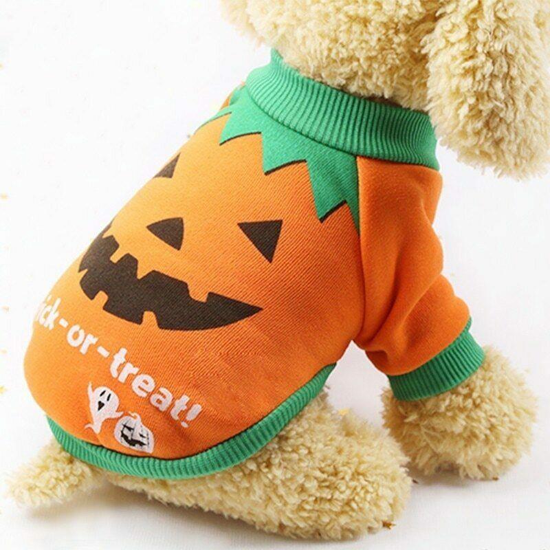 Halloween Pet Pompoen Kostuum Voor Honden Katten Kerst Hond Kleding Voor Kleine Honden Bulldog Pug Yorkie Kleding Puppy Jassen Jassen