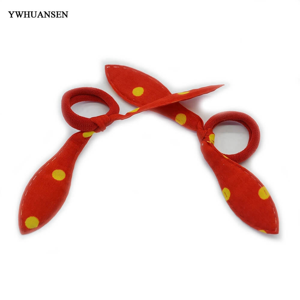50pcs Small Rabbit Ears for baby Scrunchy Mini Elastic Hair Band children Ties Little Girls Hair Accessories Bands kids hair
