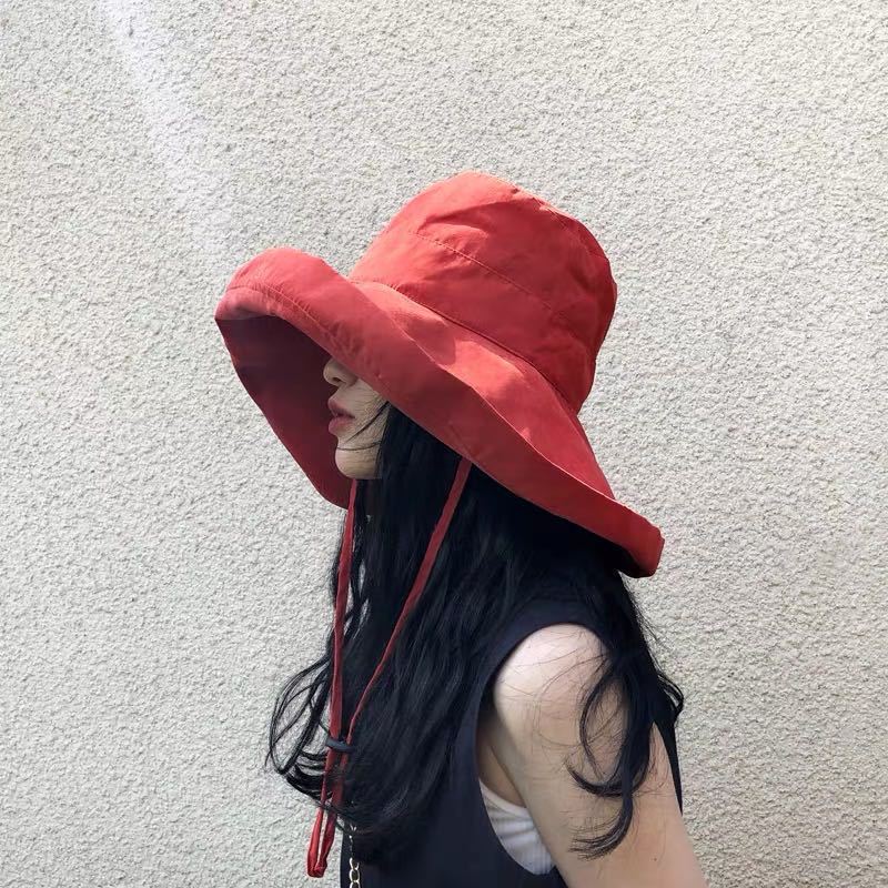 Summer Big Brim Sun Hat For Female Seaside Sun Protection UV Cap Japanese Wild Fisherman Hat Korean Version