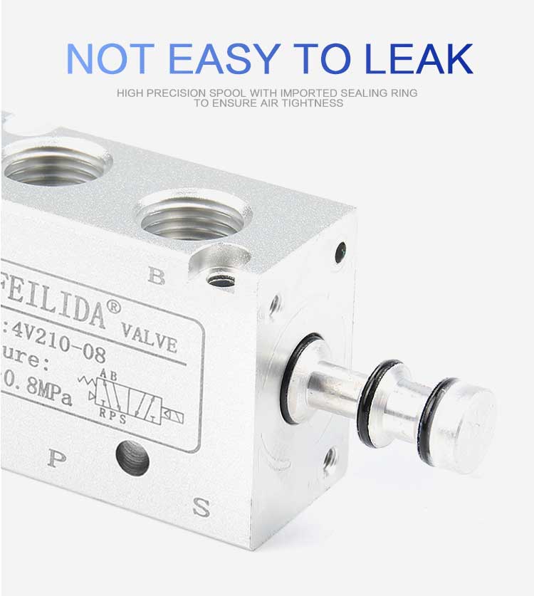 pneumatic valve 1pcs 1/4'' Ports 4V230C-08 DC 12V 3 Position 5 Way pneumatic solenoid valve