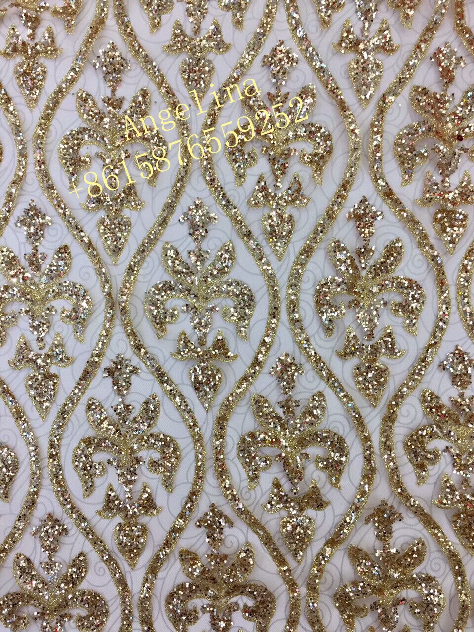 Topp glitter afrikansk net blonder i gull farge bzl -4902 indiske blonder materialer fransk blonde stoff