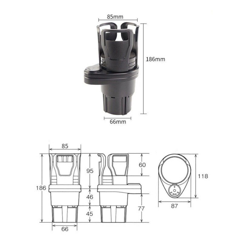 Universal Car Headrest Seat Back Cup Holder Drink Pocket Universal Can Holder Door Mount Stand ABS Rubber Drinks Holders