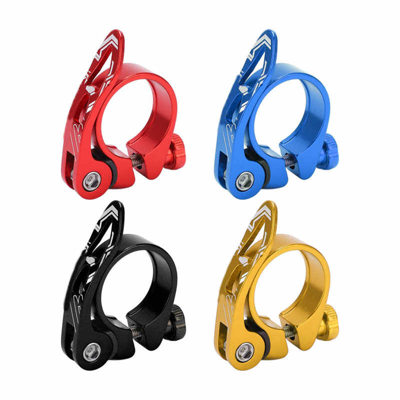 Mtb Bike Zadelpenklem Quick Release Zadel Pole Clip Aluminium Legering Fiets Zadelpen Clip Mount 31.8Mm 34.9Mm