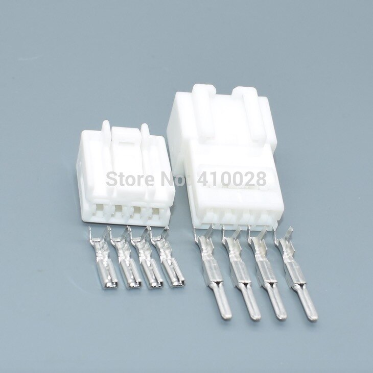 shhworldsea car 4pin 2.2mm male female connector fuse plug connector automotive wiring terminal socket 936227-1 936238-1: 2set male female