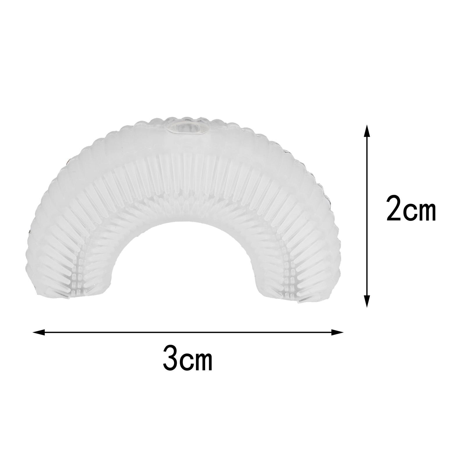 Cabezales de cepillo de dientes en forma de U de silicona para niños, cabezales de repuesto de 360 grados, cepillo de dientes eléctrico