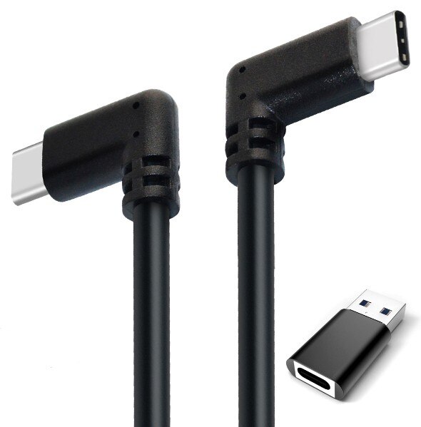 USB Typ C Kabel 10ft 3M Oculus Quest Link Kompatibel VR Geschwindigkeit Daten Transfer Schnelle Ladung USB 3.2 Typ- C mit USB C zu EINEM Adapter: Plastic C-C adapter