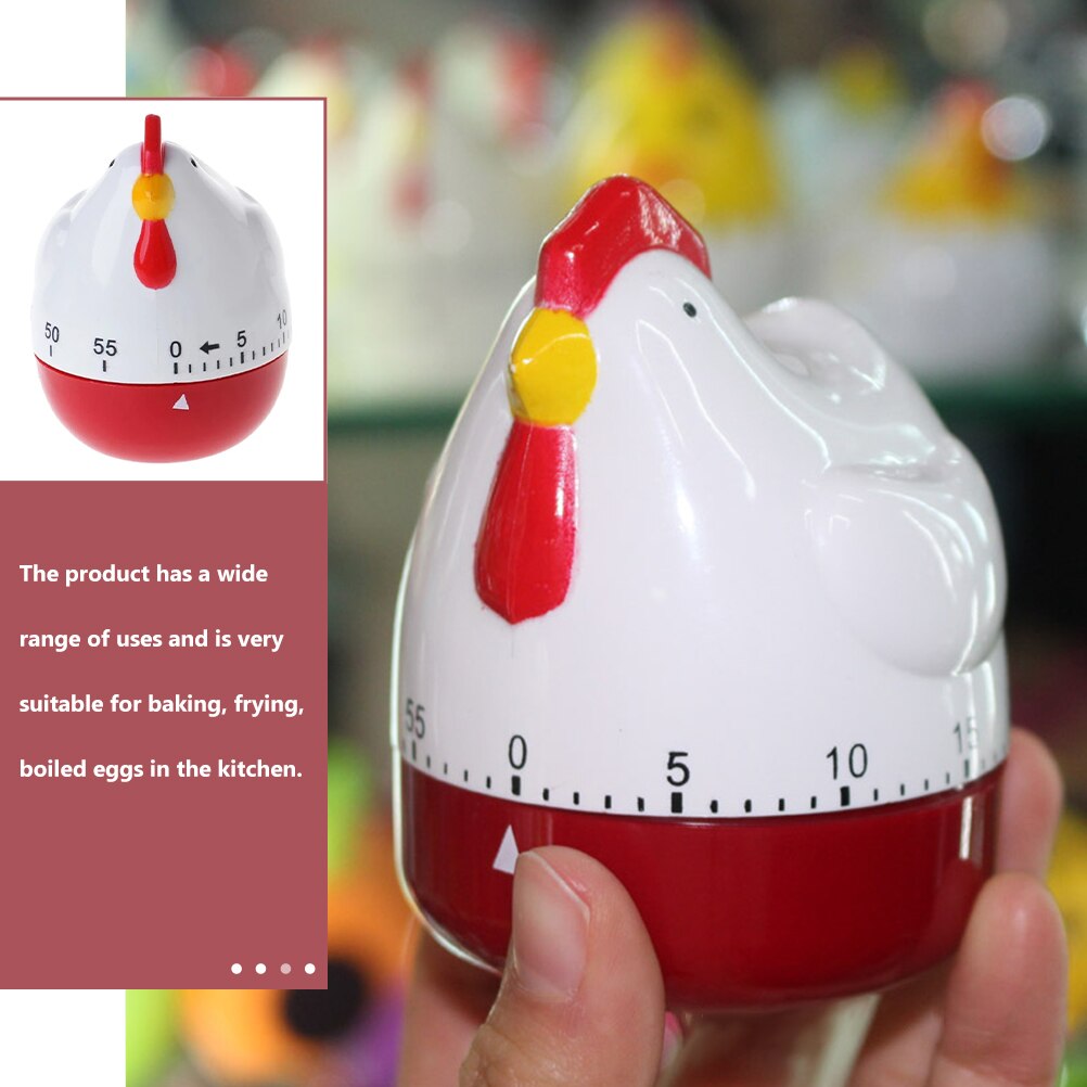 Adorable Chicken Shaped Mechanical Baking Timer Cartoon Timing Device for Home
