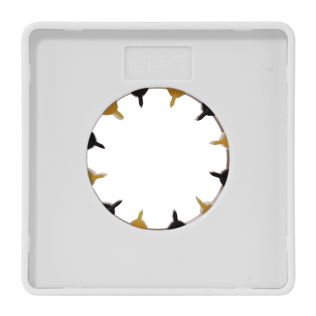 Portable ABS Plastic Square Cube Shaped Microphone Flag Station White for 19-38mm Dia Mic