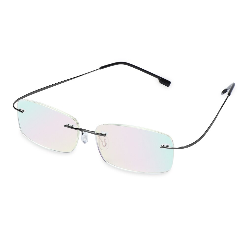 1Pc Randloze Leesbril Mannen Vrouwen Geheugen Titanium Verziend Brillen High-Definition Eyewear Vision Care + 1.0 ~ + 4.0: Type2-black / +100