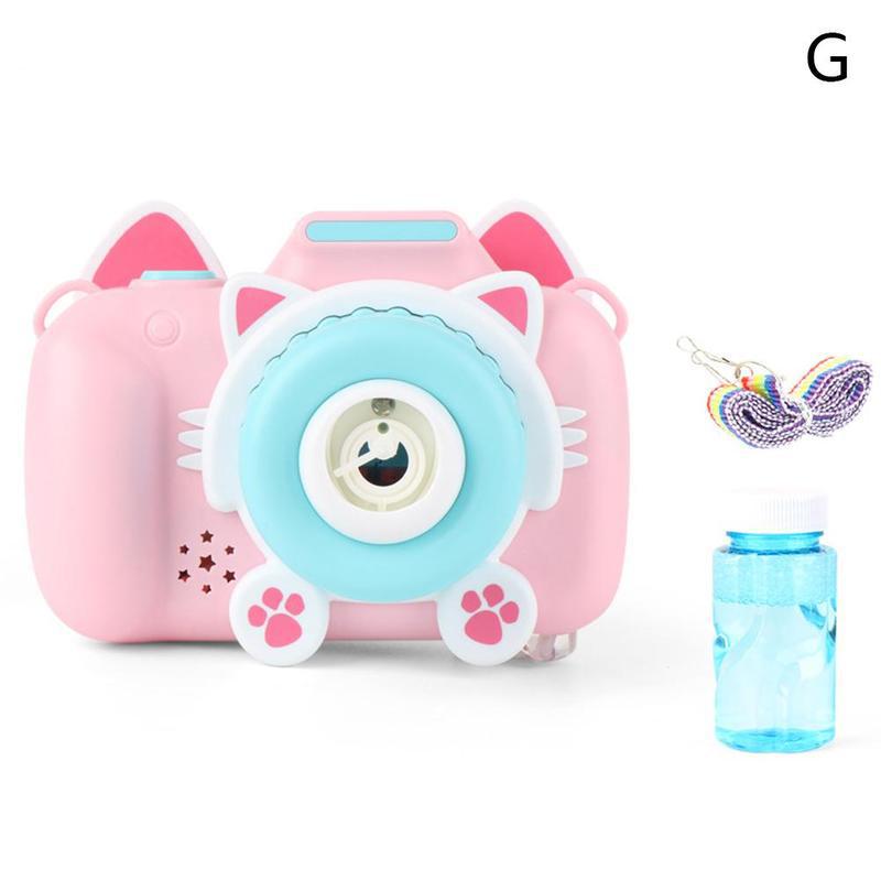 Cartoon Camera Bubble Blazen Speelgoed Voor Kids Volautomatische Licht Zomer Elektrische Zeep Speelgoed Outdoor Machine Bubble Muziek Chi l1J5: G