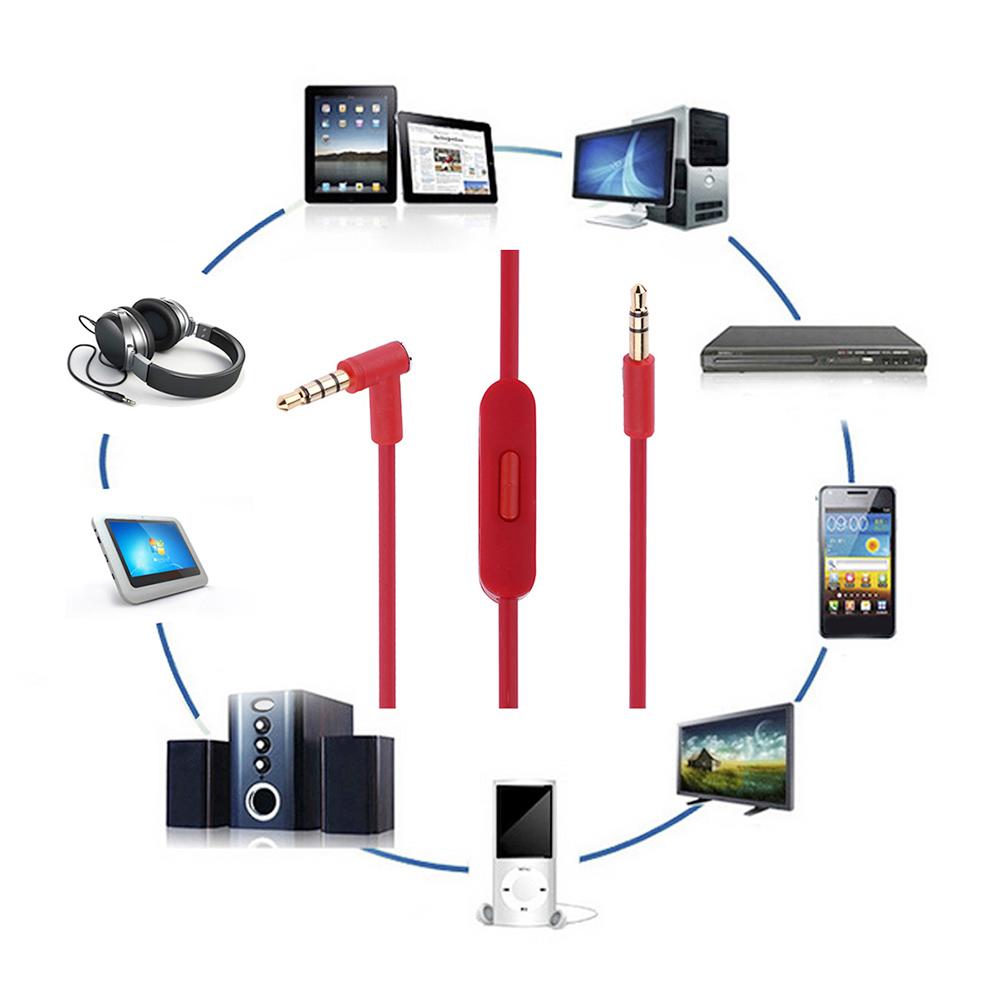 Vervanging 3.5Mm L Jack Audio Kabel Draad Koord Voor Beats Solo Hd Studio Pro Veel Compatibel Voor Beats Hoofdtelefoon