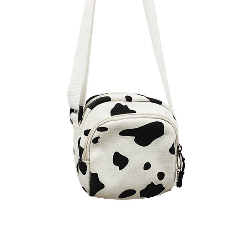 Bolso de hombro tipo bandolera con estampado de vaca de dibujos animados para mujer y niña, bolso de mano Satchel Phone Purse Q1QA: 1