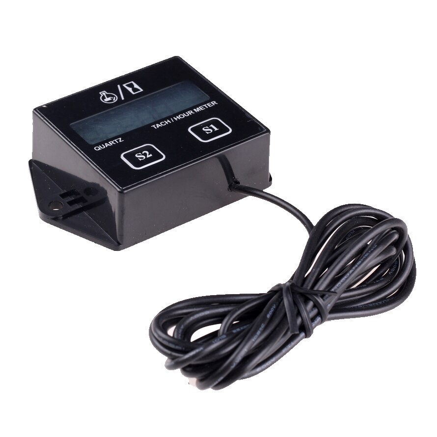Newest car Inductive Tachometer Hour Meter LCD Display Spark Plugs 2&4 Stroke Engine Waterproof For Car Boat Motorcycle.