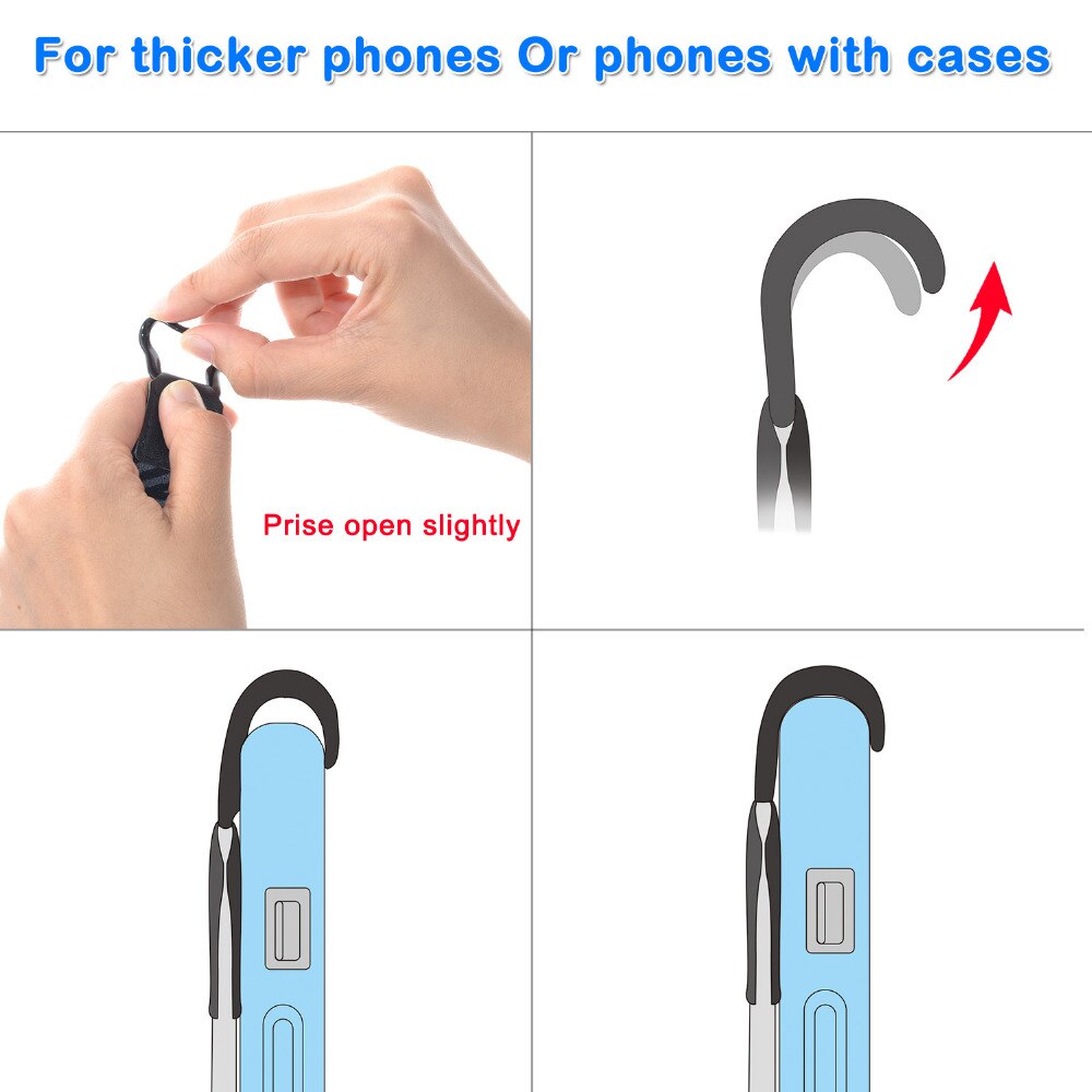 TFY Smartphone Security Hand Strap Holder with Belt- Stand for iPhone, Smasung Phones and Other Phones