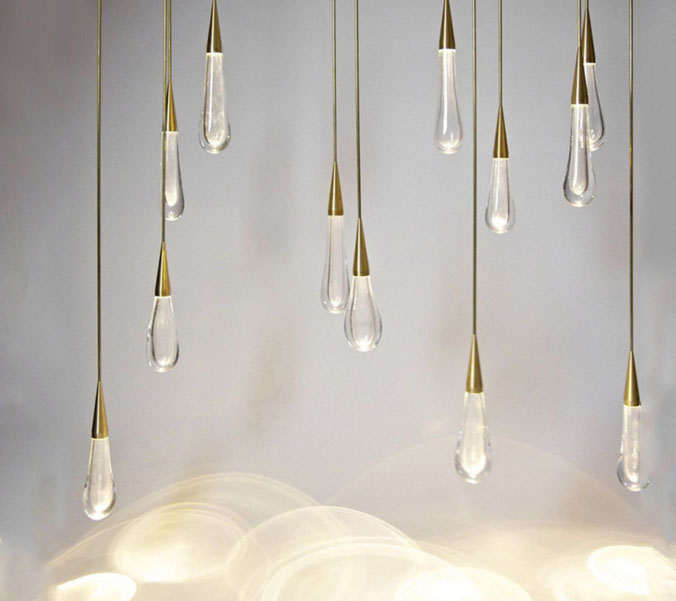 Gold Water Crystal Creatieve Hanglamp Europese Stijl Luxe Led Lampen Moderm Glas Binnenverlichting Restaurant