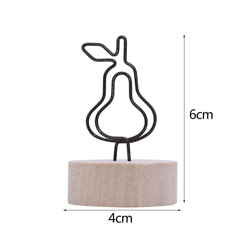 Note porte-carte Photo créative à Clip en bois, cœur en bois, étoile, arbre à fleurs, poisson, voiture, ornement de bureau de mariage: B05