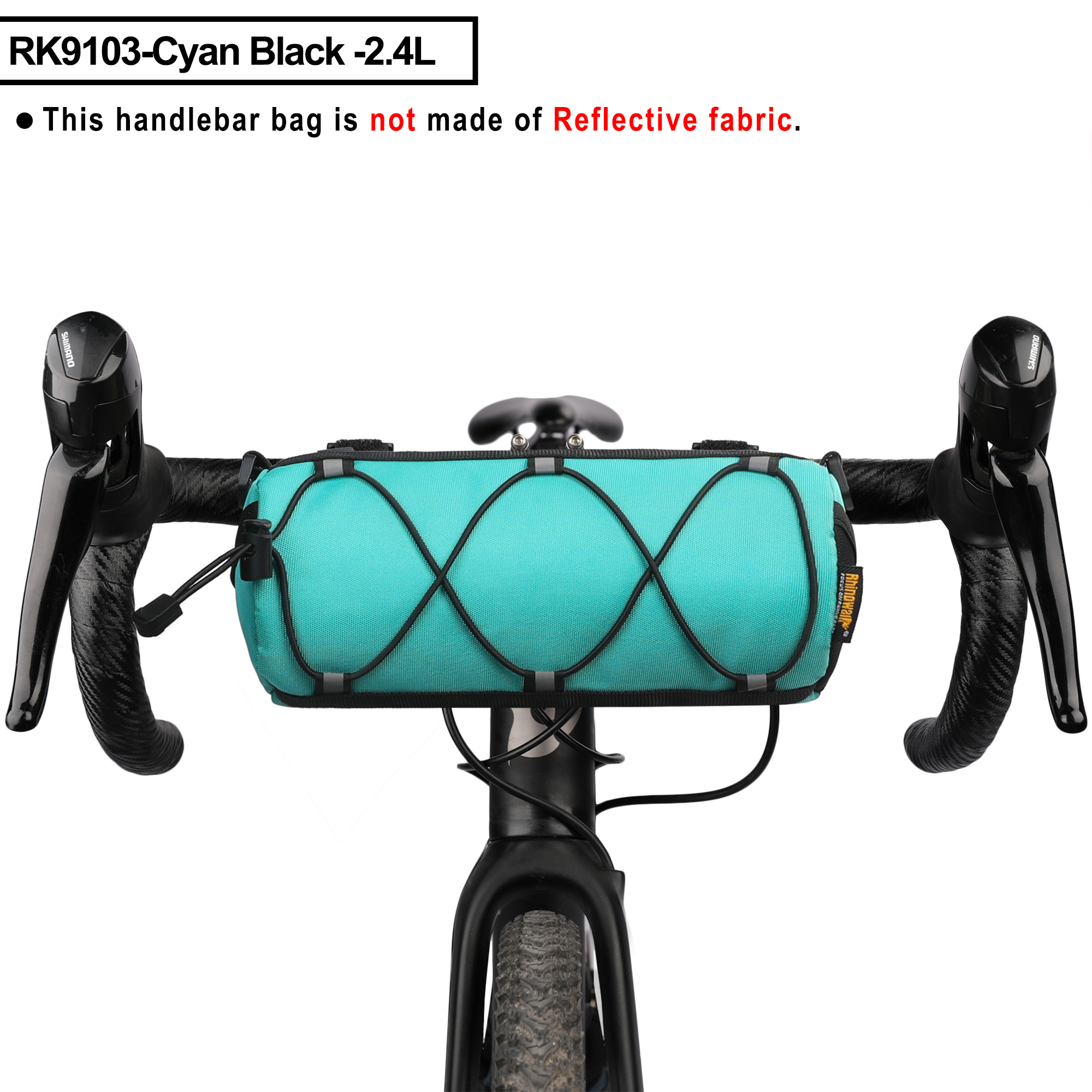 Rhinowalk Fahrradtasche, Lenkertasche, 2,4 l, großes FassungsvermöGen, reflektierende Fahrradtasche oder andere Farben, MTB, Rennrad, Fahrradrahmen, Schlauchtasche: Licht Grau
