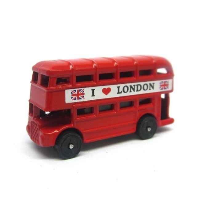 Fuld 3d london dobbeltdækker bus og telefon køleskab magnet magnet køleskab magnet rejse souvenir tilbehør til boligindretning: Bus
