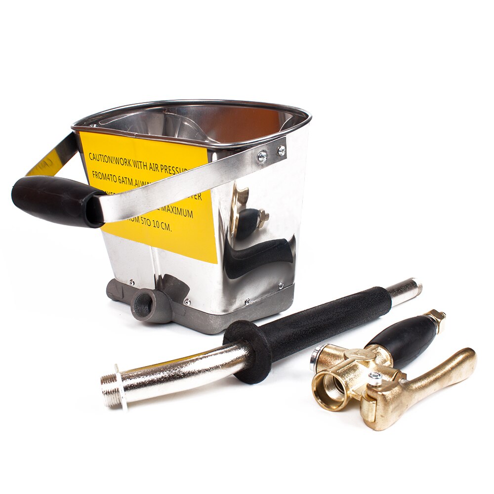 4-5L Malta di Cemento Pistola A Spruzzo con Tramoggia Secchio di Cemento, Muro di stucco Gesso Spruzzatore, pompa a Getto ad alta Pressione di Vuoto Automatico
