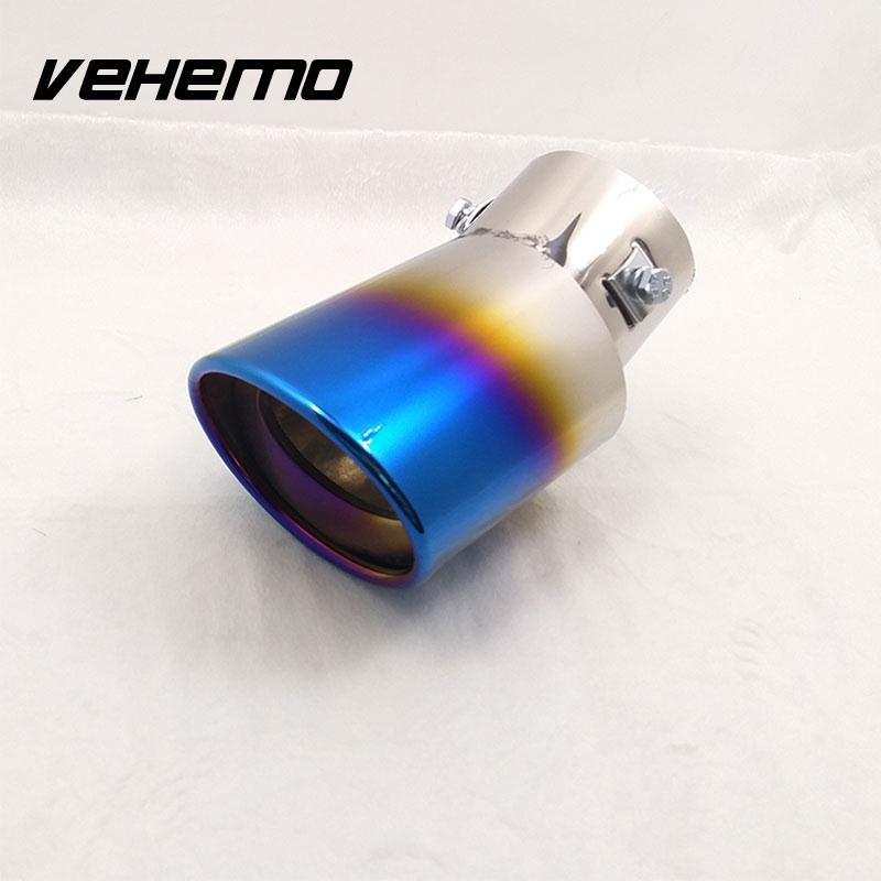 Stainless Steel Auto Car Vehicle Curved Tail Throat Exhaust Pipe Chrome^